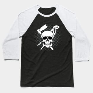 Mechanical Skull with tools Baseball T-Shirt